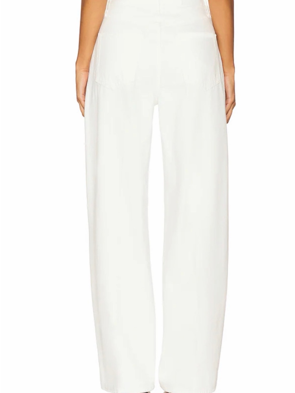 185~ Pistola Tate Wide-Leg White Jeans with Button Fly NWT - Picture 4 of 13